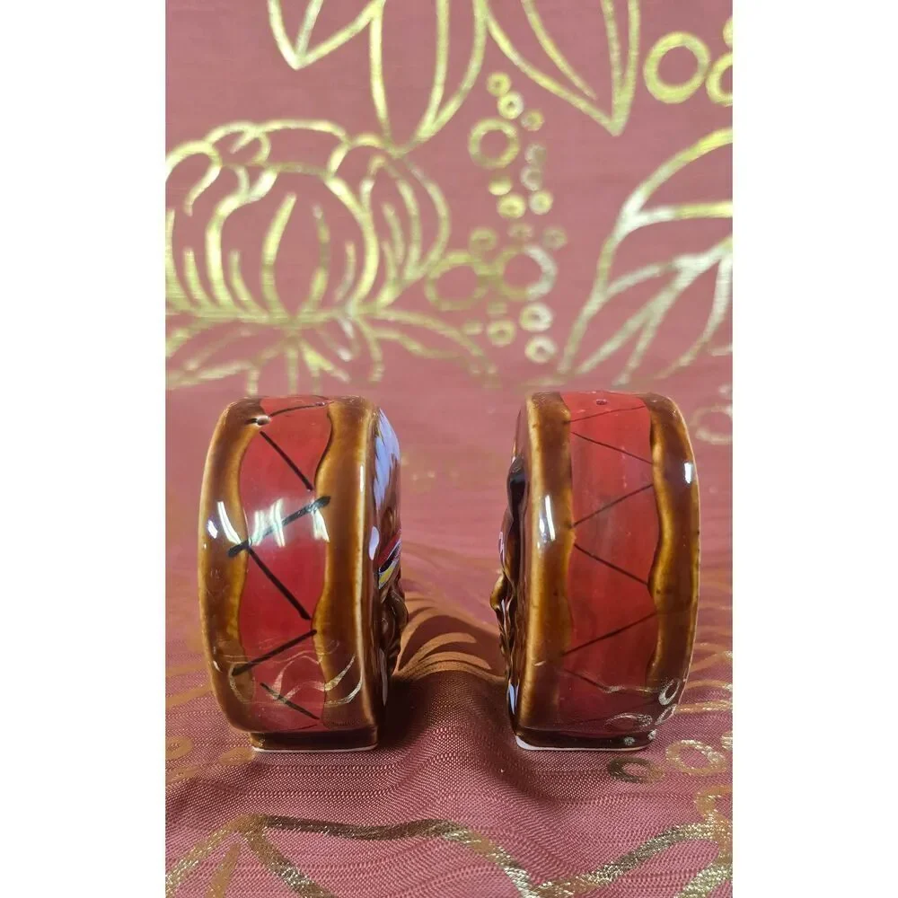 Wales Vintage Native American Chief Salt & Pepper Shakers
